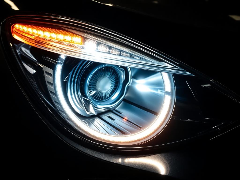 Crystal-clear restored car headlight lens
